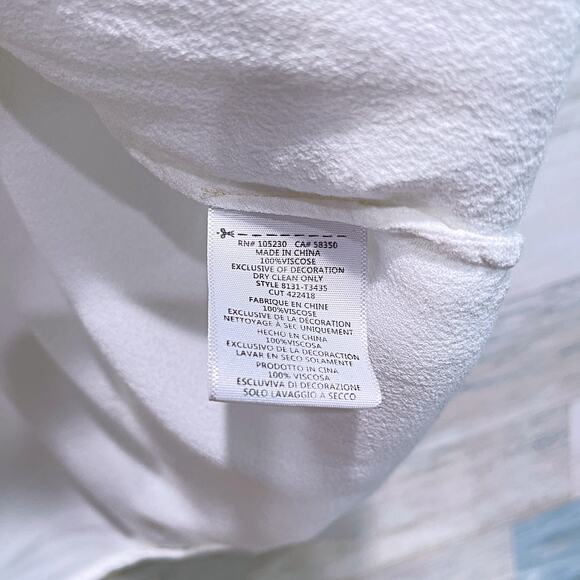 JOIE Coastal Lace Crochet Trim Top Blue Porcelain White Relaxed Fit Womens Small - Picture 6 of 6